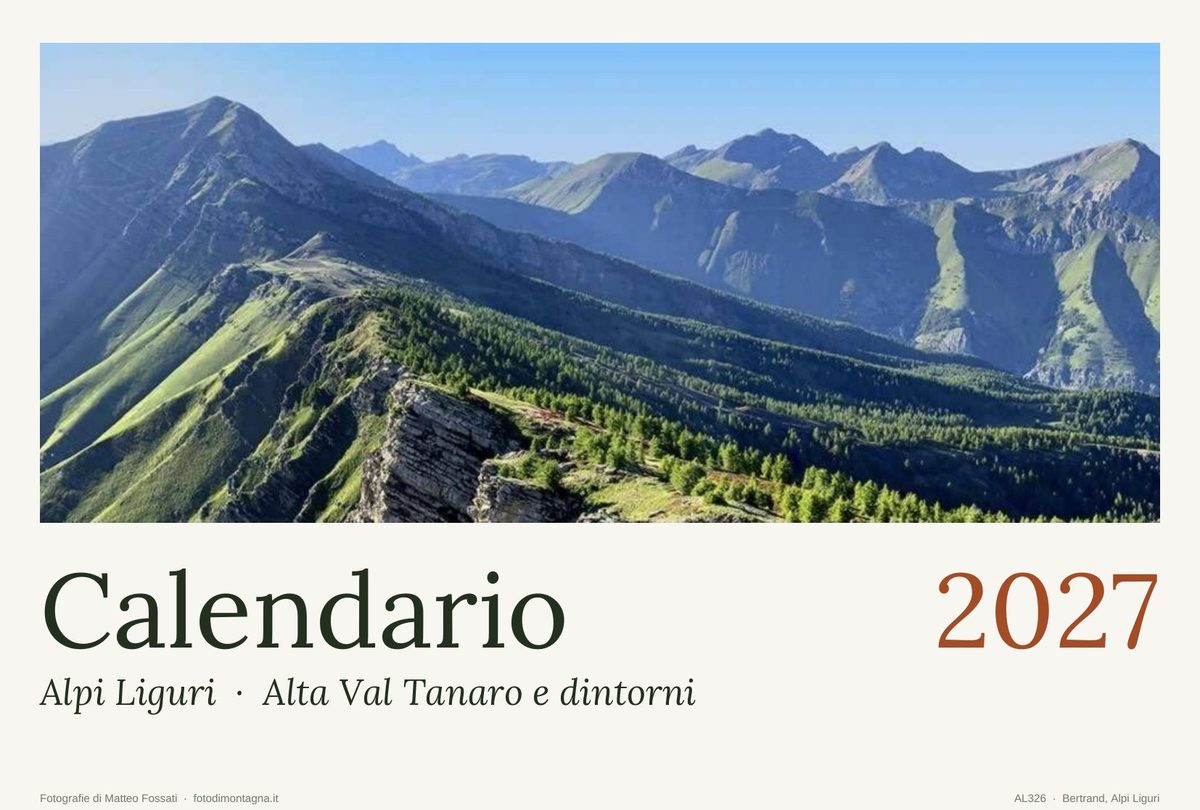 Copertina del Calendario 2027 Alpi Liguri